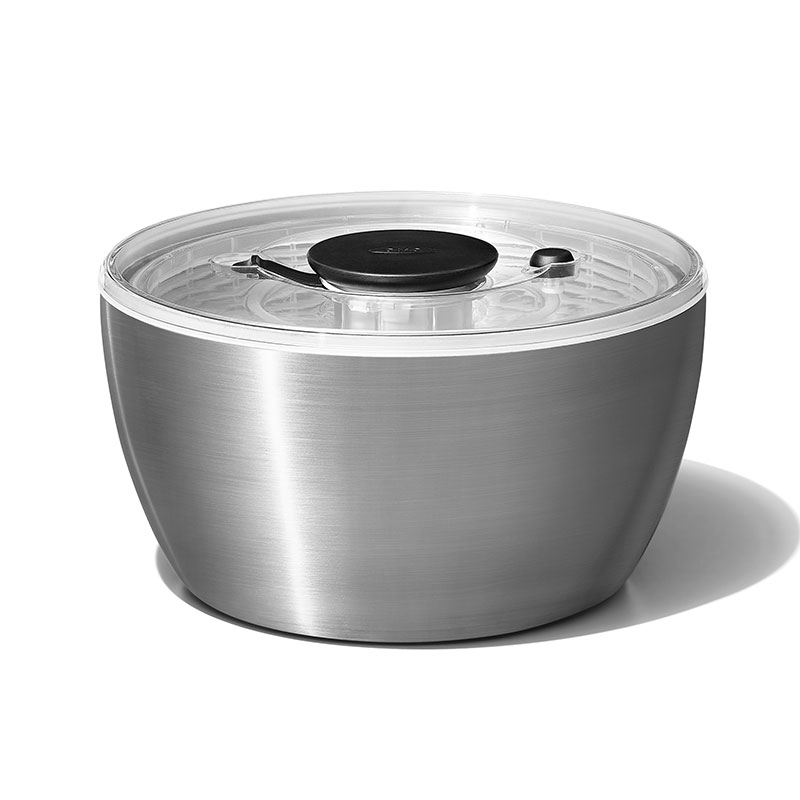 Salad Spinner, Stainless Steel-0