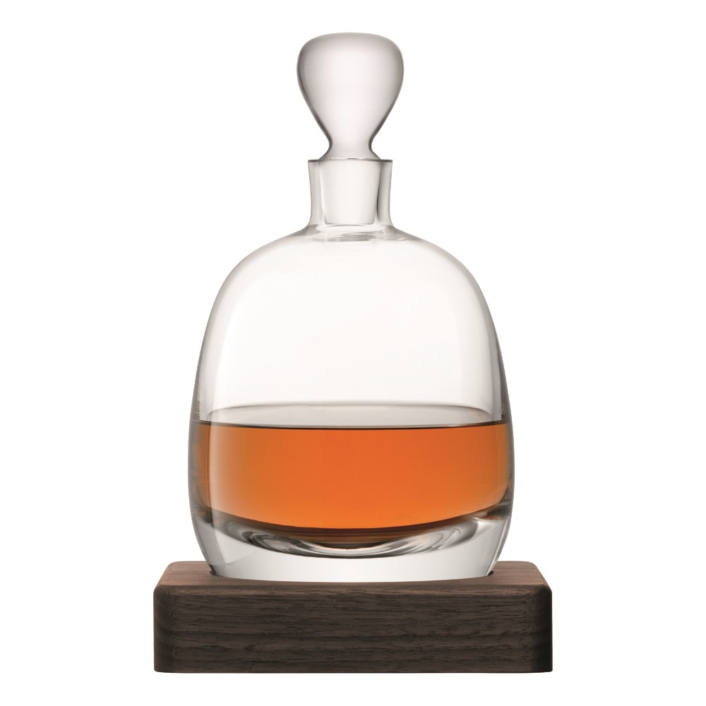 Whisky Islay decanter with walnut base, 1 litre, clear-0