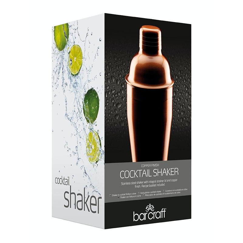 Cocktail Shaker, 500ml, Copper Finish-6