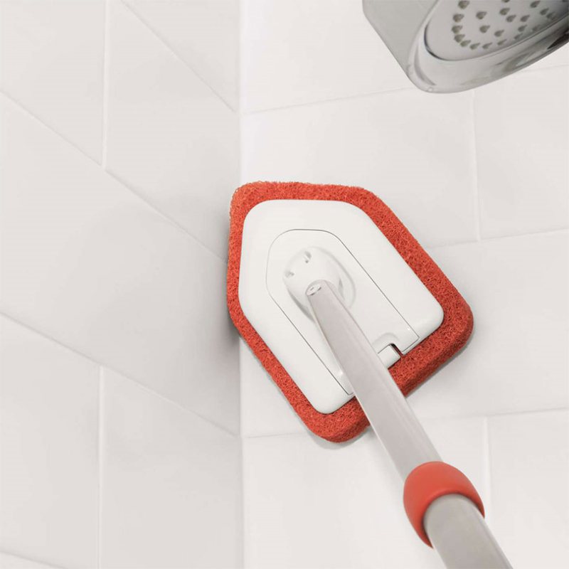 Extendable tub & tile scrubber, Silver/Grey-1