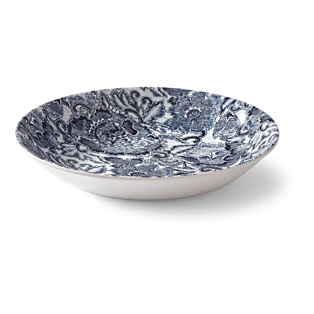 Burleigh - Faded Peony Pasta bowl, 23 x 4cm, Indigo-0