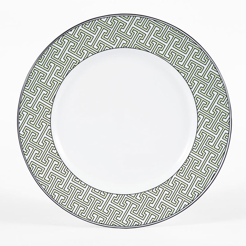 Maze Set of 2 Dinner Plate, D26cm, Apple Green-0