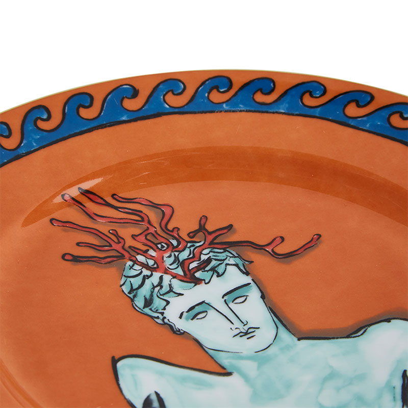 Il Viaggio Di Nettuno Plate, D22cm, Rock Orange-3