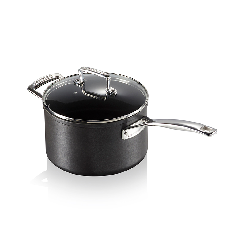 Toughened Non-Stick Saucepan With Lid - 20cm-3