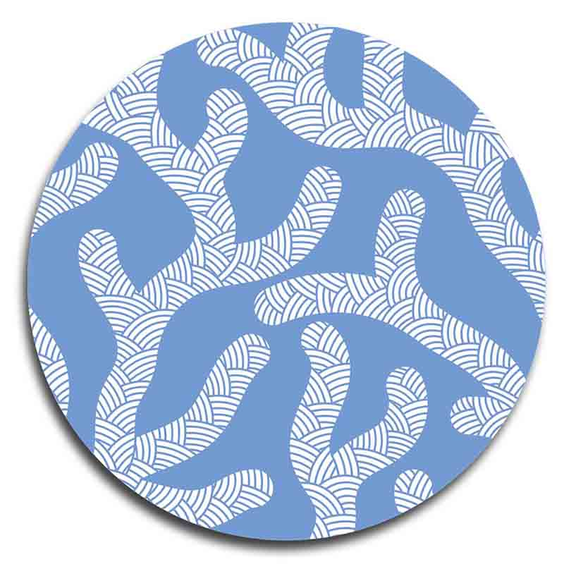 Oceana Boxed Set of 4 Coasters, D10cm, Blue and White-2