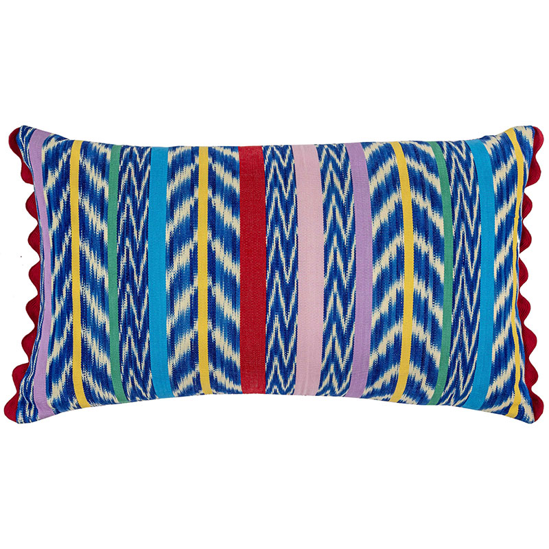 Gloria Cushion, 42 x 70cm, Blue Multi-1