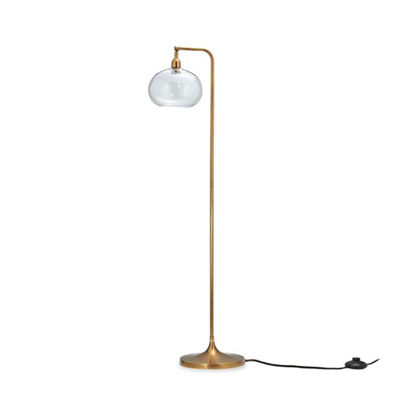 Mulia Floor Lamp, H147cm, Antique Brass-3