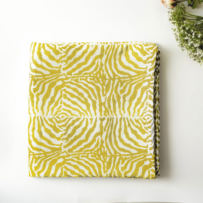 Zebra Tablecloth, 145 x 300cm, Yellow-0