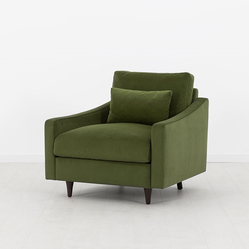 Model 07 Velvet Armchair, Vine-1