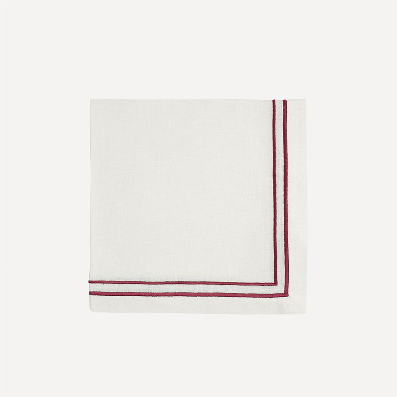 Sophie Classic Two Cord Napkin, 50cm, Burgundy-1