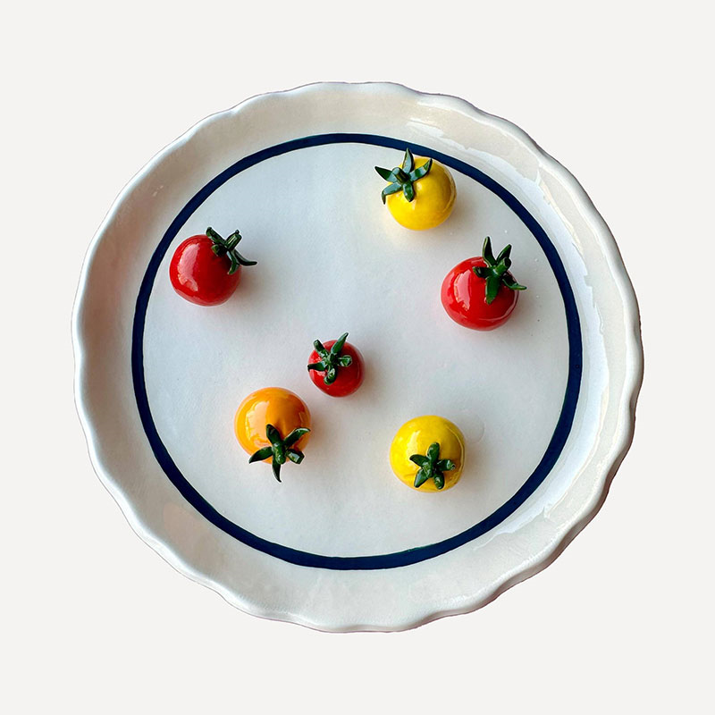 Minnie-Mae Studio Cherry Tomato Plate, D22cm, Multi-1