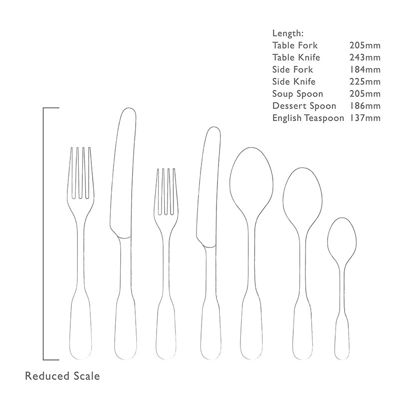 Fiddle Vintage 84 Piece Cutlery Set, Stainless Steel-3