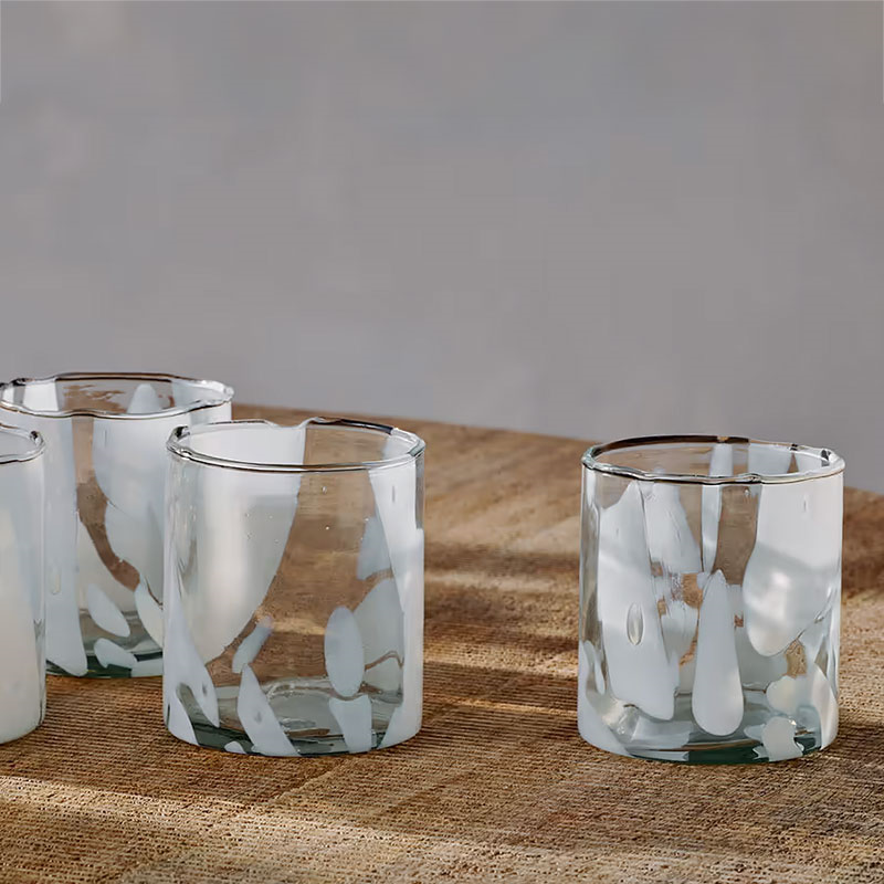 Lohara Set of 4 Tumblers, 325ml, White-3