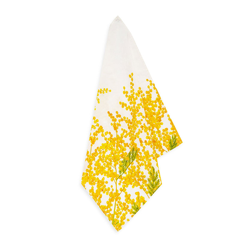 Mimose Linen Napkin, 50cm x 50cm, Yellow-1