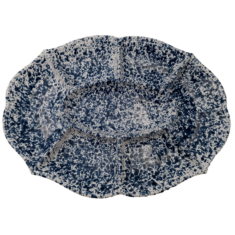 Splatter Serving Platter, 45cm, Blue-0