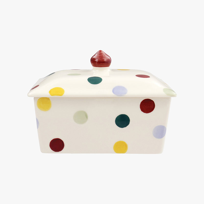 Polka Dot Butter Dish, L15 x W11.4 x H10cm, Cream-2