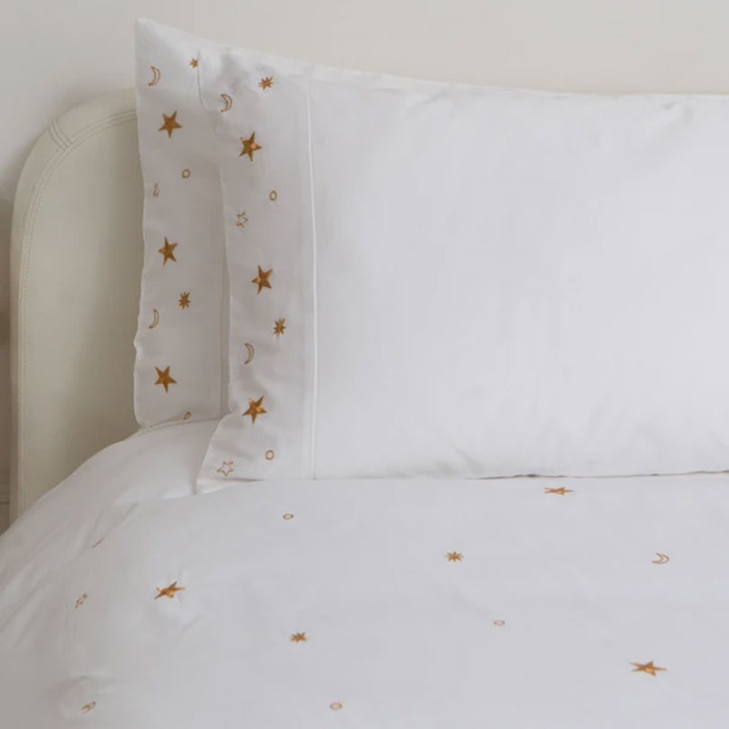 Constellations Pillowcase pair, White-1