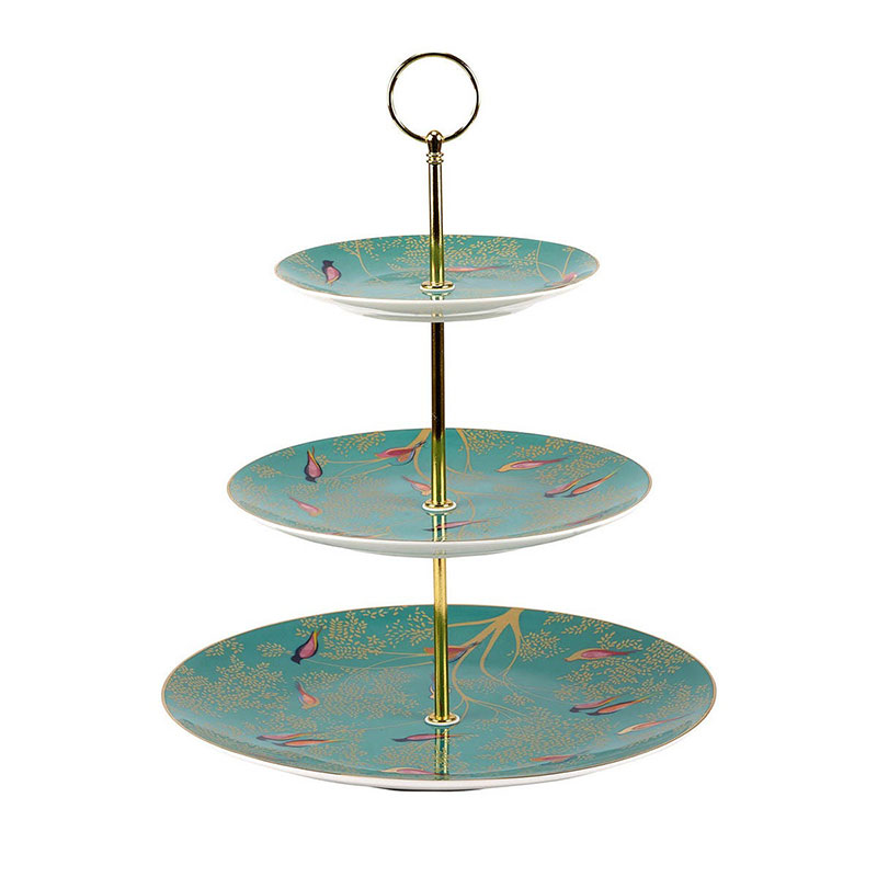 Chelsea Collection 3 tier cake stand, Turquoise-0