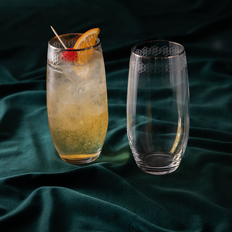 Gatsby Pair of Highball Glasses, 470ml, Clear-2