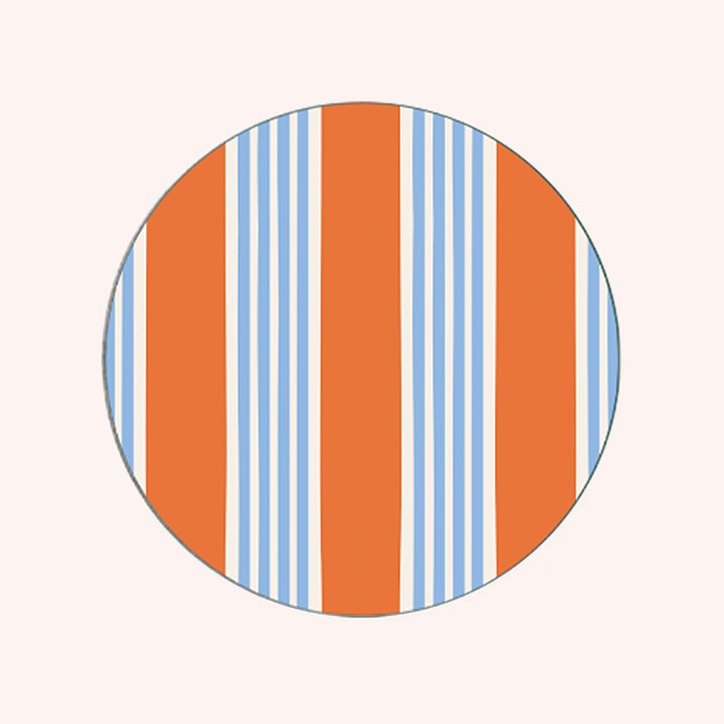 Amalfi Stripes Set of 6 Coasters, D10cm, Multi-6