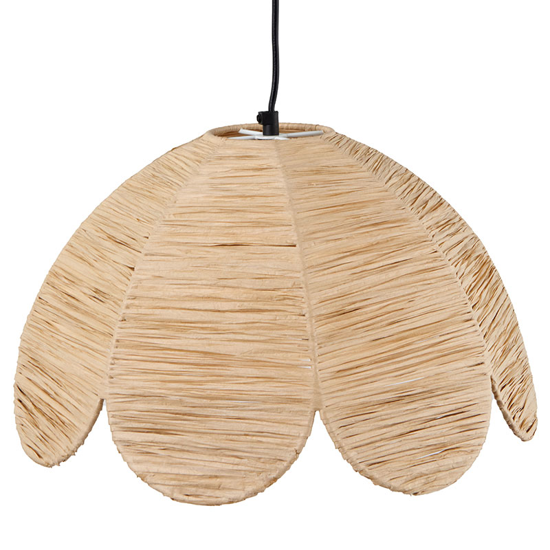 Petal Scalloped Pendant, H118cm, Raffia-3