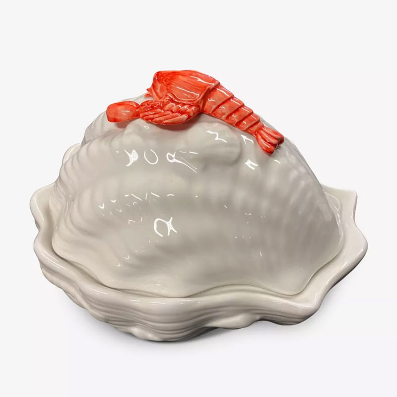 The Lobster Bowl, L30 x W28cm, White-1