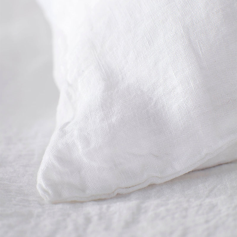 Linen Duvet Cover, Double, White-1