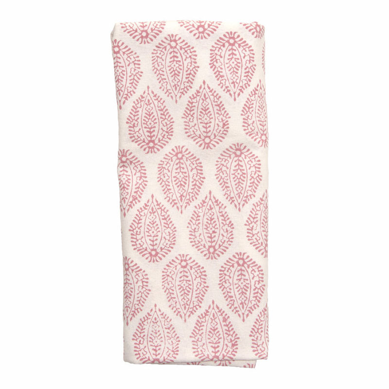 Leaf Set of 4 Napkins, 45 x 45cm, Pink-1