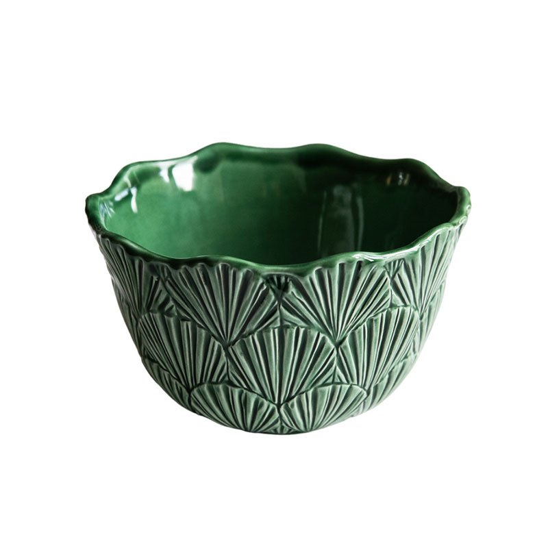 Laguna Shell Set of 4 Cereal Bowls, H 10cm, W 15.5cm, D 15.5cm, Green-2