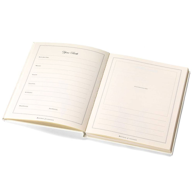 Deluxe Baby Record Book, H26.5 x W21.5cm, Ivory-7