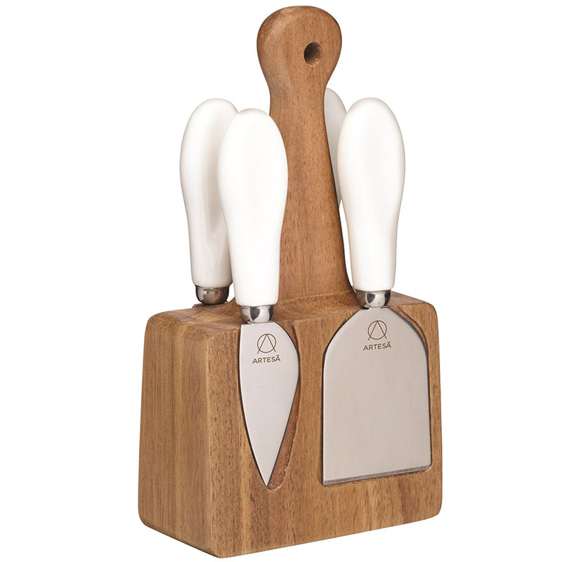 Cheese knife set, Wood/Stainless Steel-1