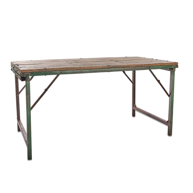 Ishan Folding Dining & Coffee Table, Recalimed Wood & Metal-4