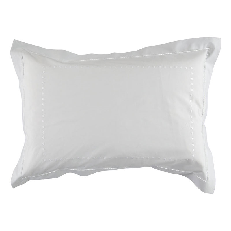 Dots Standard Pillowcase, White-1