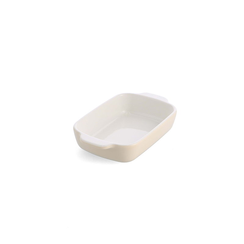 Stoneware Dish with Bamboo Lid, 20cm, Almond Cream-8