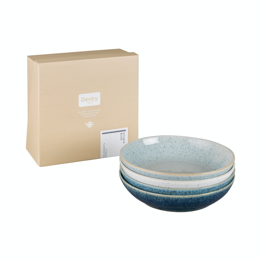 Studio Blue Set of 4 pasta bowls, 22 x 5cm, Blue Tones-1