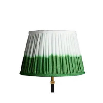 Straight empire Shade, 30cm, green shibori linen-0