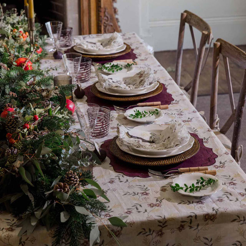 Hellebore Ruffle Tablecloth, 300 x 170cm, Multi-6