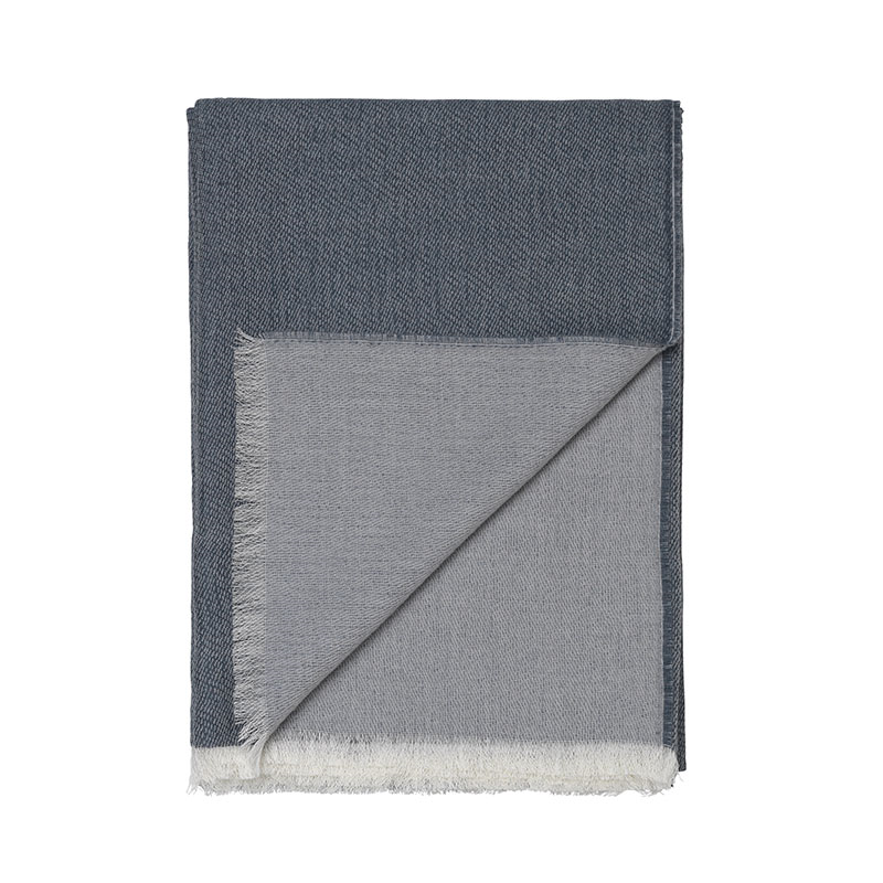 Venice Throw, H190cm x W130cm, White/Grey Blue-0