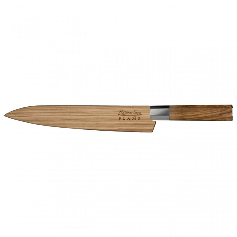 Flame Carving Knife, 20cm, Olive Wood-1