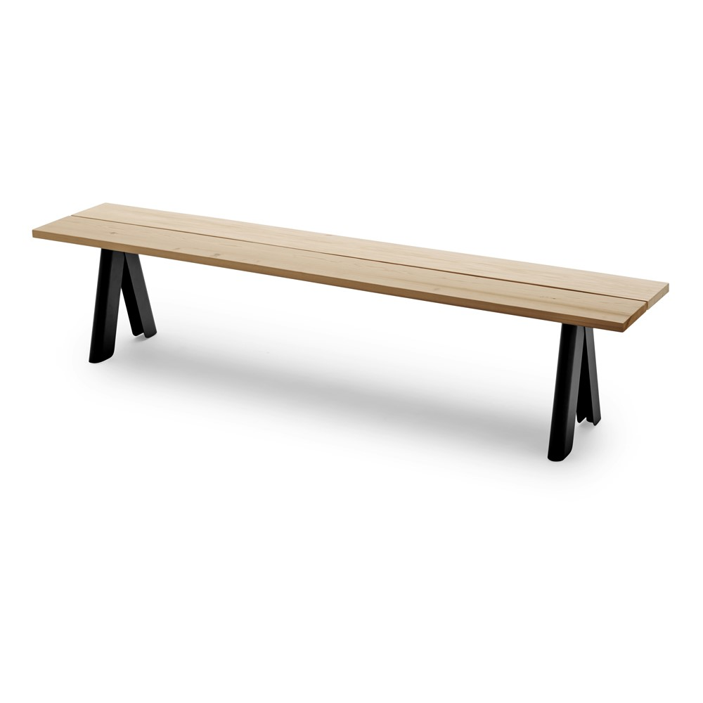 Overlap Bench, L200 x W36 x H43cm, Anthracite-1