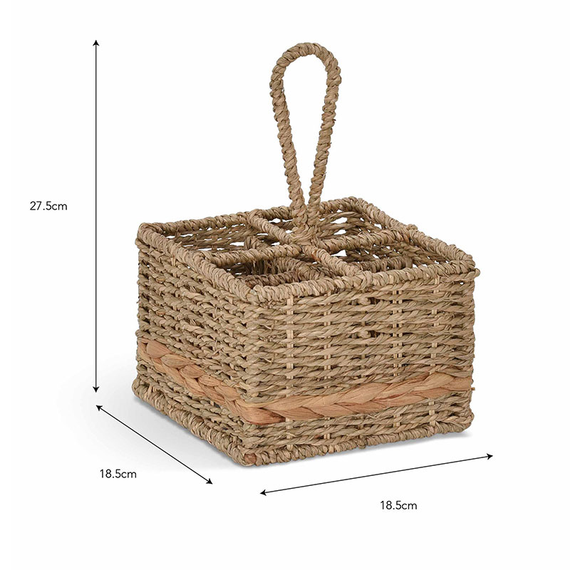 Bayford Woven Cutlery Caddy, Natural-2