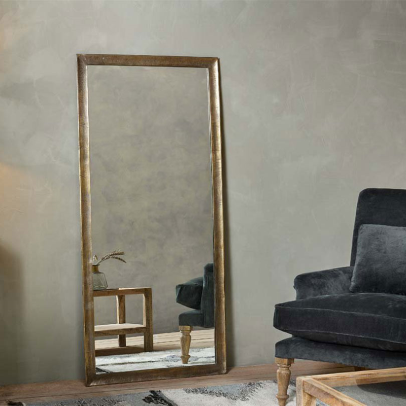 Yadur Full Length Mirror, H166.5 x W75.5cm, Antique Brass-0