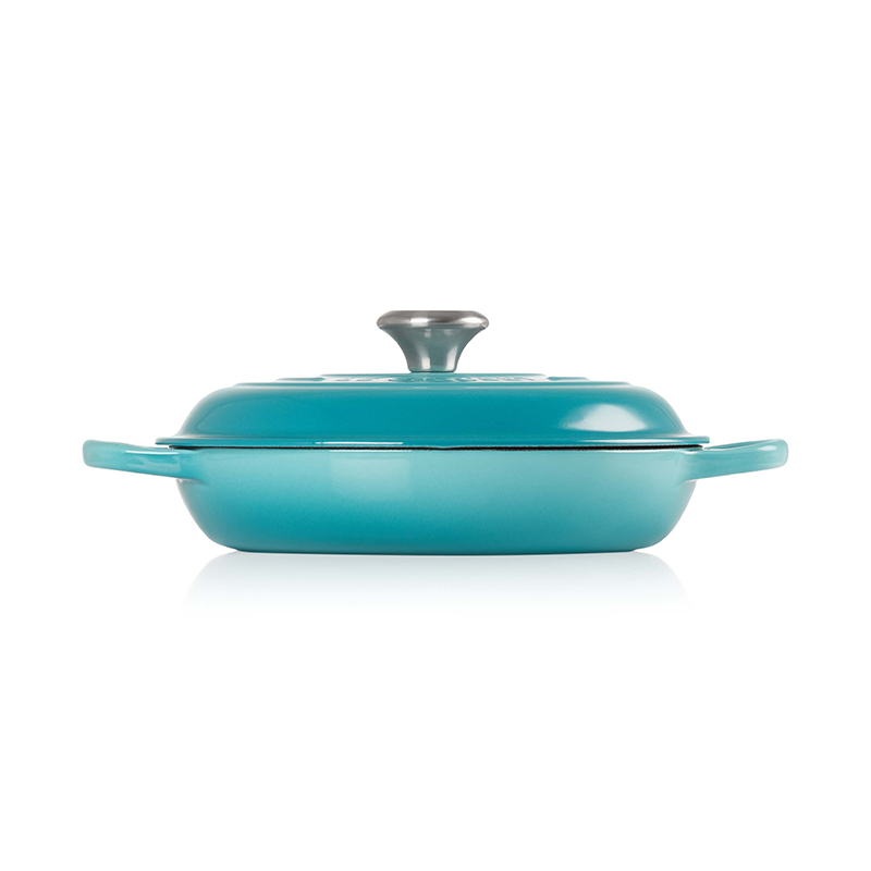 Signature Cast Iron Shallow casserole, 26cm - 2 litre, Teal-4