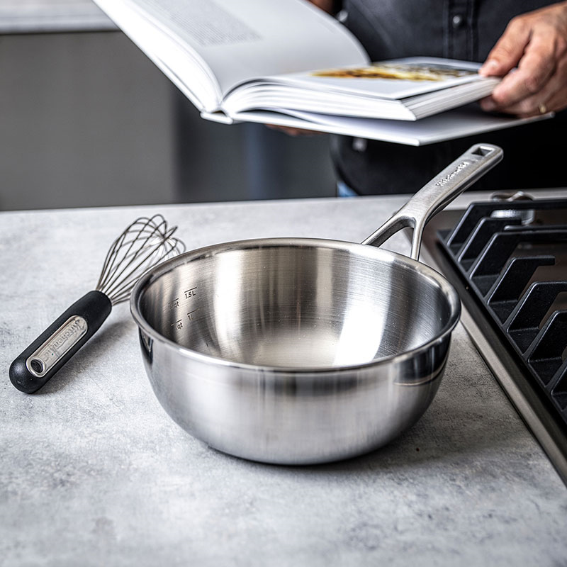 MultiPly Stainless Chef's Pan, 20cm, Silver-2