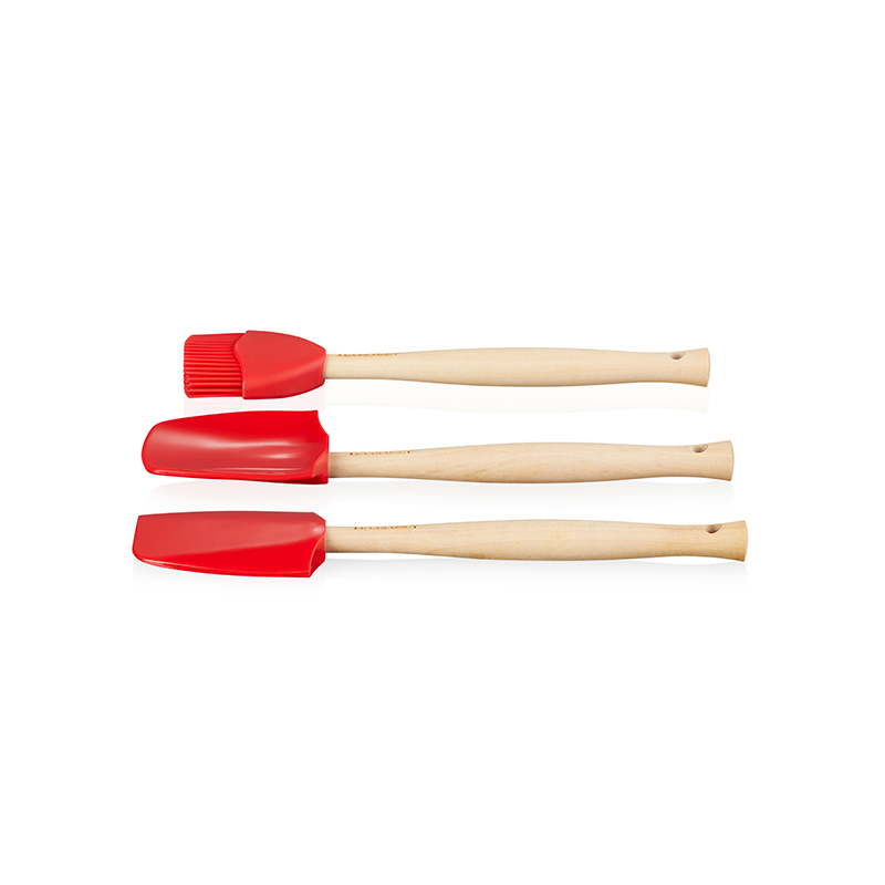 Silicone Utensil Tools, Set of 3, Cerise-2