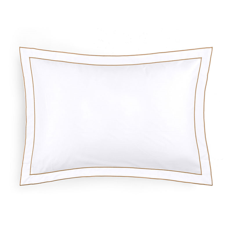 Frame Two Corded Pair of Oxford Pillowcases, Standard, Bronzed Umber-1