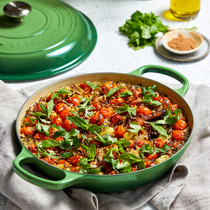 Signature Cast Iron Shallow Casserole, 30cm, Bamboo Green-5