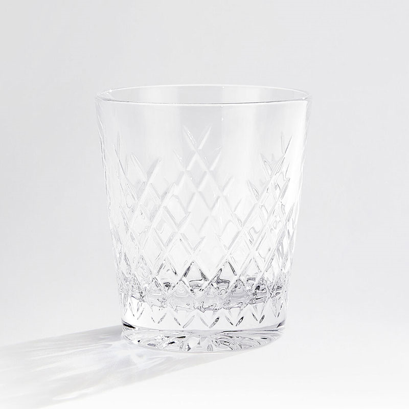 Barwell Cut Crystal Rocks Tumblers, Set of 4, 9.5cm x 8.9cm x 8.9cm-4