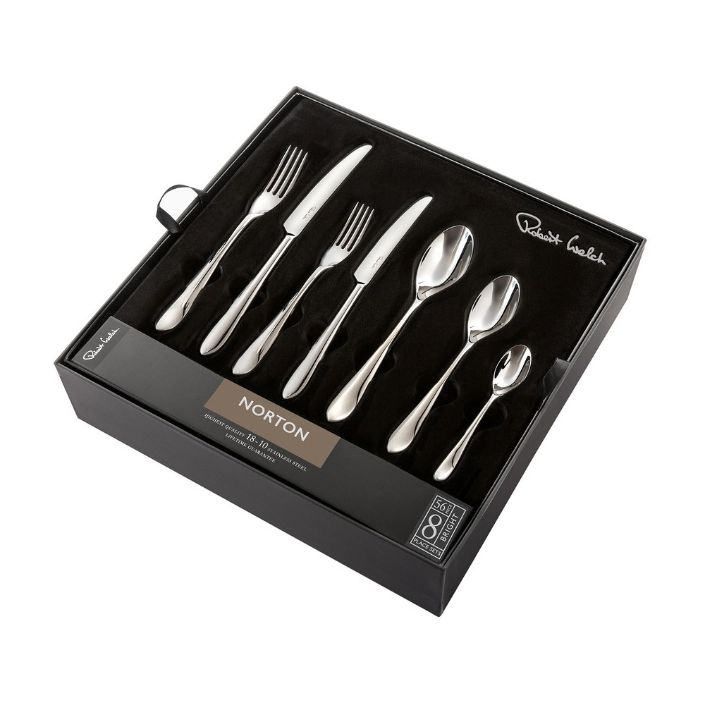 Norton Bright 56 piece cutlery set, Stainless Steel-0