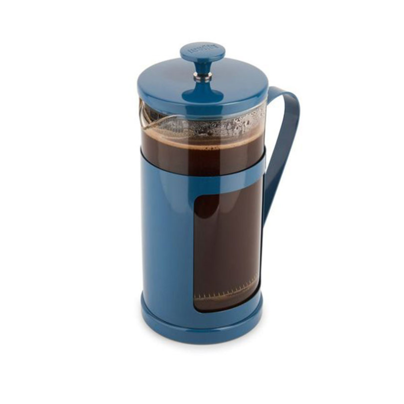 Monaco Stainless Steel Cafetière, 8 Cup, Blue-1